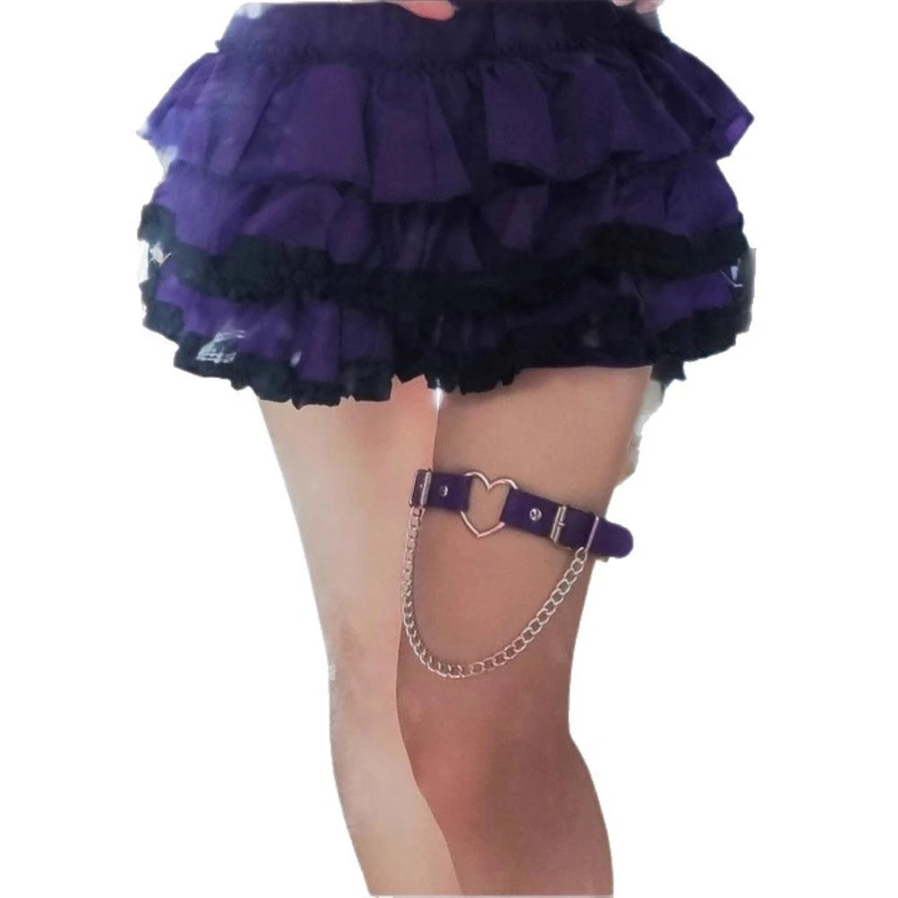 Sweet subculture punk mini skirt for women, Y2K Gothic high waisted A-line short skirt, cute girl lace skirt